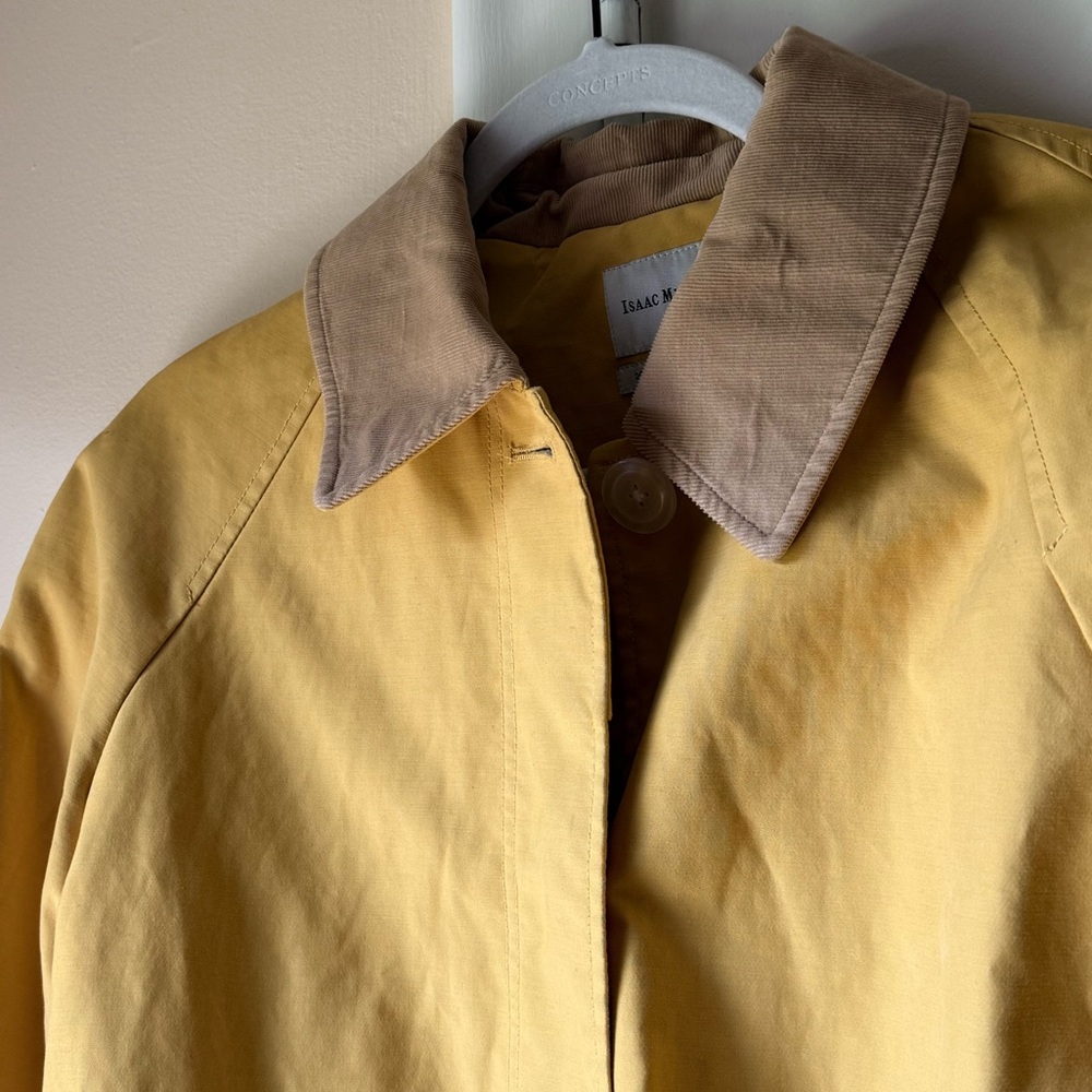 Vintage Butter Yellow Trench Coat